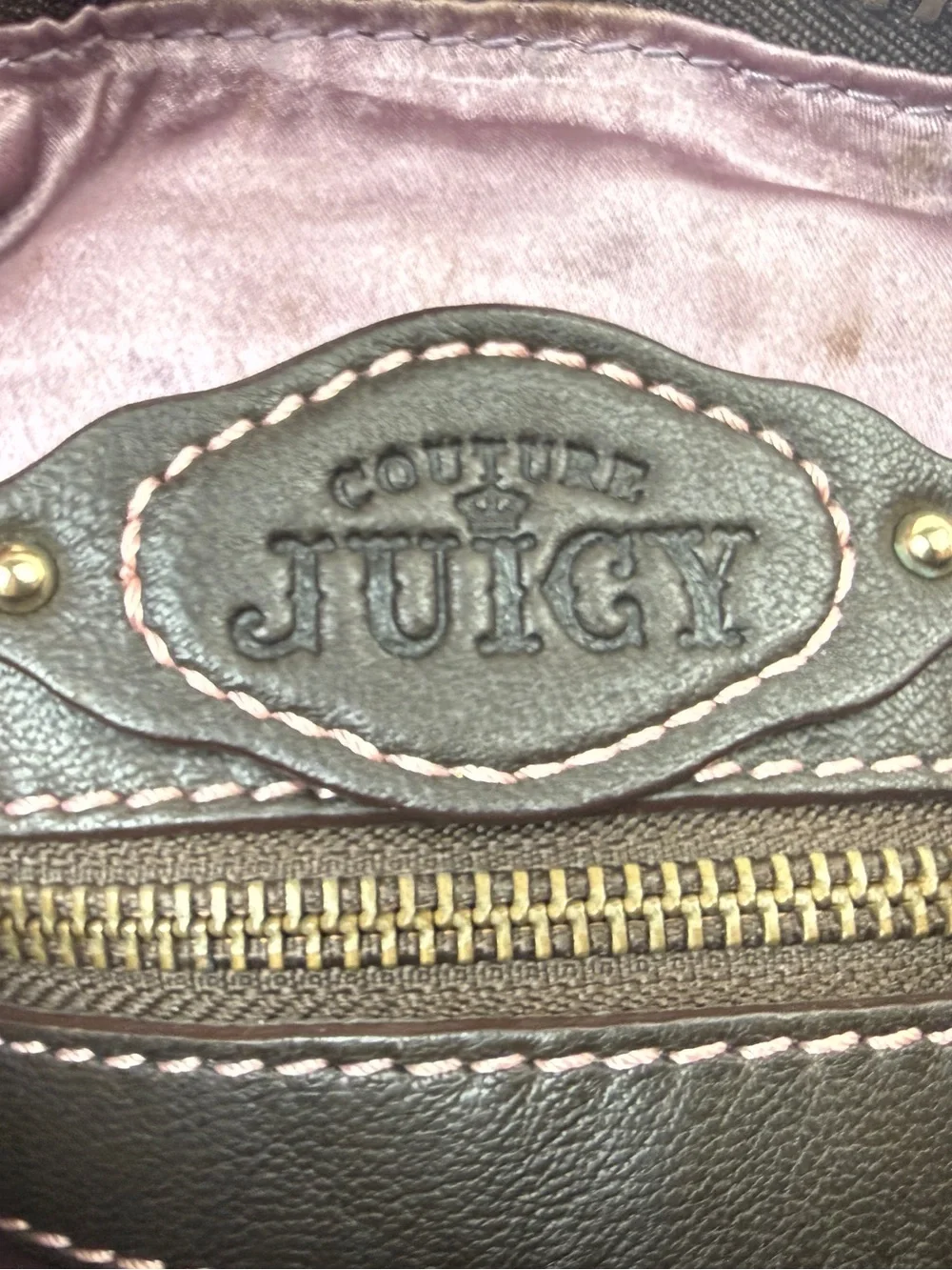 Juicy Couture Vintage Hobo Bag Quilted Butter Soft Brown Lamb Leather Y2K Boho